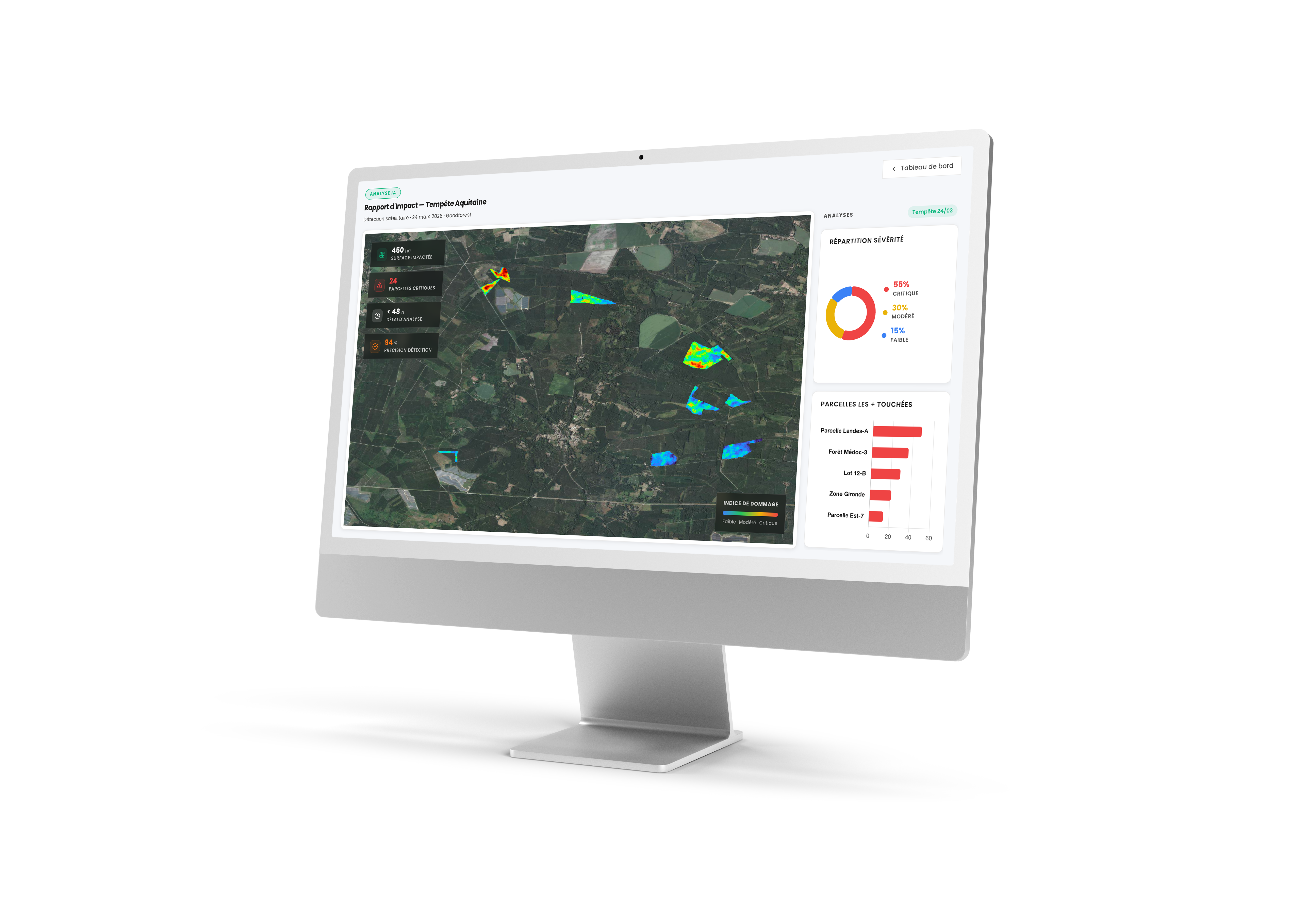 Goodforest app — damage heatmap
